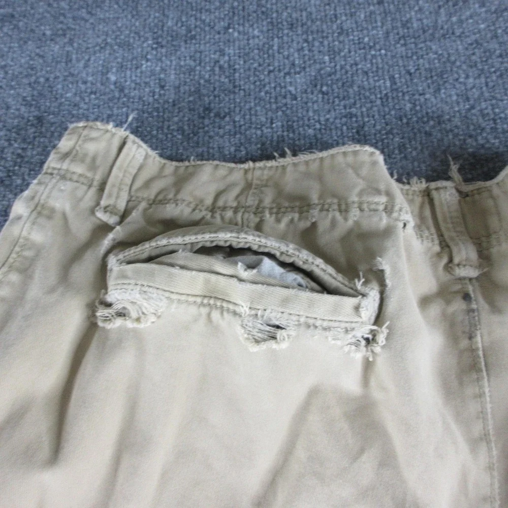 American Eagle Outfitters Pants Mens 36x32 Beige Relaxed Straight Distressed